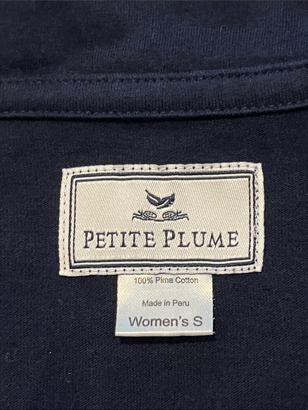 Women's Pima Pajama Set in Navy - Picture 6 of 15
